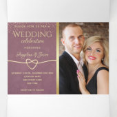 金ゴールドムーヴパープル結婚ズ 三つ折り招待状 (内部中)