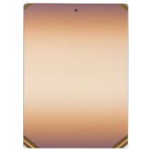 金ゴールドメイクアイズラッシュグラムパーソナライズされた クリップボード (裏面)