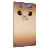 金ゴールドメイクアイズラッシュグラムパーソナライズされた クリップボード (右)