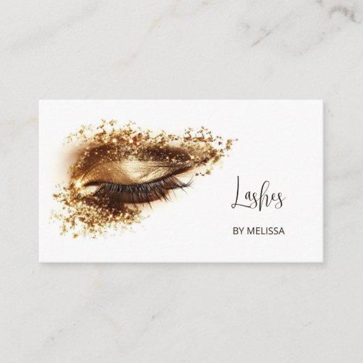 金ゴールドメイクアップ 名刺 (正面)