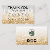 金ゴールドメイクドリップロゴロイヤリティカード 名刺 (正面/裏面)