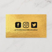 金ゴールドメイクヘア感謝していロイヤリティカード 名刺 (裏面)