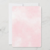 金ゴールドメイスンジャーの弦ライトピンクの赤ちゃんシャワー 招待状 (裏面)