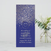 金ゴールドメイスンジャールホタル素朴結婚式 プログラム (スタンド正面)