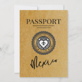 金ゴールドメキシコ結婚パスポート 招待状 (裏面)