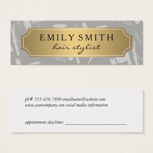 金ゴールドメクラシックークアップとヘアアポイントメント (正面&裏面)