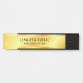 金ゴールドメタフェイクリックルックトレンディーエレガントテンプレート サインプレート (正面)