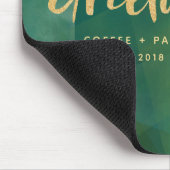 金ゴールドメタリックとグリーン季節のごあいさつ マウスパッド (コーナー)