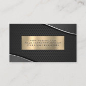 金ゴールドメタリックとグレー | 有孔メッシュ 名刺 (裏面)