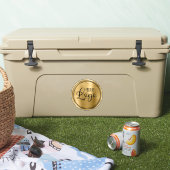 金ゴールドメタリックとブラックロゴプロモーション シール (クーラー)