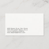 金ゴールドメタリックオートロゴ名刺 名刺 (裏面)