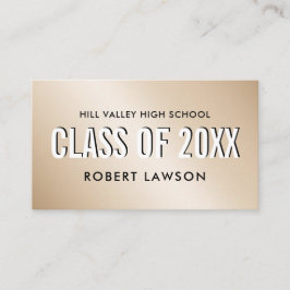 金ゴールドメタリッククラス卒業名ソーシャルアイコン 名刺