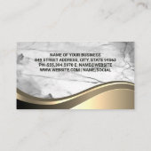 金ゴールドメタリックサニーホーム |大理石 名刺 (裏面)