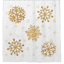 金ゴールドメタリックスノーフレークon白