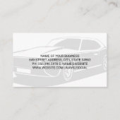 金ゴールドメタリックスポーツカーロゴ 名刺 (裏面)