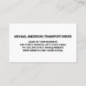 金ゴールドメタリックトラックロゴ | スチールブラシ 名刺 (裏面)