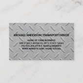 金ゴールドメタリックトラックロゴ | スチール 名刺 (裏面)