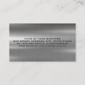 金ゴールドメタリックトラックロゴ | 工業用 名刺 (裏面)