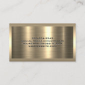 金ゴールドメタリックトラックロゴ | 金属ブラシ 名刺 (裏面)