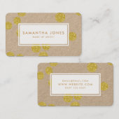 金ゴールドメタリックドクラシックットモダンメイクアップアーティスト 名刺 (正面/裏面)