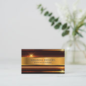 金ゴールドメタリックハイシャイン 名刺 (スタンド正面)