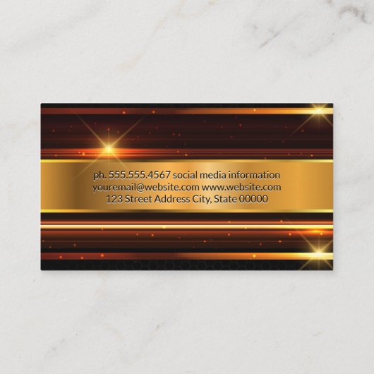 金ゴールドメタリックハイシャイン 名刺 (裏面)