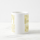 金ゴールドメタリックハッピーアニバーサリースタイリッシュズ コーヒーマグカップ (中央)