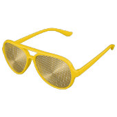 金ゴールドメタリックパーティーサングラス アビエーターサングラス (アングル)