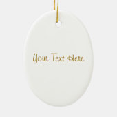 金ゴールドメタリックフィリグリーのクリスマスツリー セラミックオーナメント (裏面)