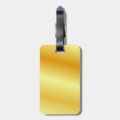 金ゴールドメタリックフェイクルックモノグラムグラマラス ラゲッジタグ (裏面縦)