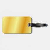 金ゴールドメタリックフェイクルックモノグラムグラマラス ラゲッジタグ (裏面横)