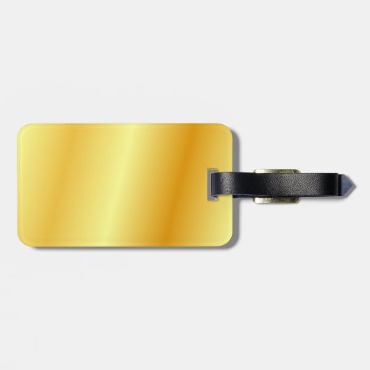 金ゴールドメタリックフェイクルックモノグラムグラマラス ラゲッジタグ (裏面横)