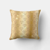 金ゴールドメタリックフォイルフェイク&グリッターグラムダイヤモンド クッション (裏面)