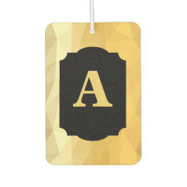 金ゴールドメタリックブラックパーソナルモノグラム カーエアーフレッシュナー