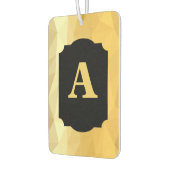 金ゴールドメタリックブラックパーソナルモノグラム カーエアーフレッシュナー (左)