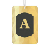 金ゴールドメタリックブラックパーソナルモノグラム カーエアーフレッシュナー (裏面)