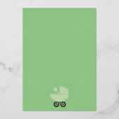 金ゴールドメタリックベビーシャワー箔招待状 箔招待状 (裏面)