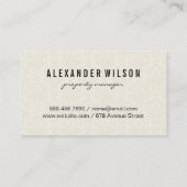 金ゴールドメタリックホーム | ダマスクパターン 名刺 (裏面)