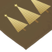 金ゴールドメタリックモダンクリスマスツリー ショートテーブルランナー (コーナー)