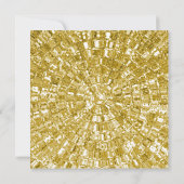 金ゴールドメタリックルックストークベビーシャワー招待状 招待状 (裏面)