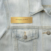 金ゴールドメタリックルックテンプレートプロフェッショナル エレガント 名札 (インサイチュ)