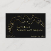 金ゴールドメタリック古代エイリアンロゴナスカ線 名刺 (正面)