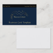 金ゴールドメタリック古代エイリアンロゴナスカ線 名刺 (正面/裏面)