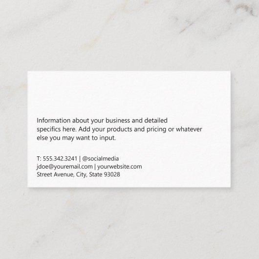 金ゴールドメタリック実在エステートロゴ |ビジネスウーマン 名刺 (裏面)