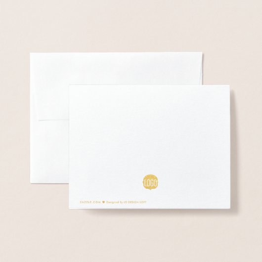 金ゴールドメタリック感謝企業の感謝祭 箔カード (裏面封筒付き)