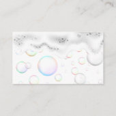 金ゴールドメタリック洗車ロゴ |泡せっけん 名刺 (裏面)