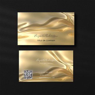 金ゴールドメタリックqrコード 名刺