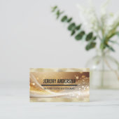 金ゴールドメタルきらめくシャイン | ボケ 名刺 (スタンド正面)