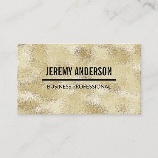 金ゴールドメタルきらめくシャイン 名刺 (正面)