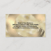 金ゴールドメタルつや消しワイングラス名刺 名刺 (裏面)